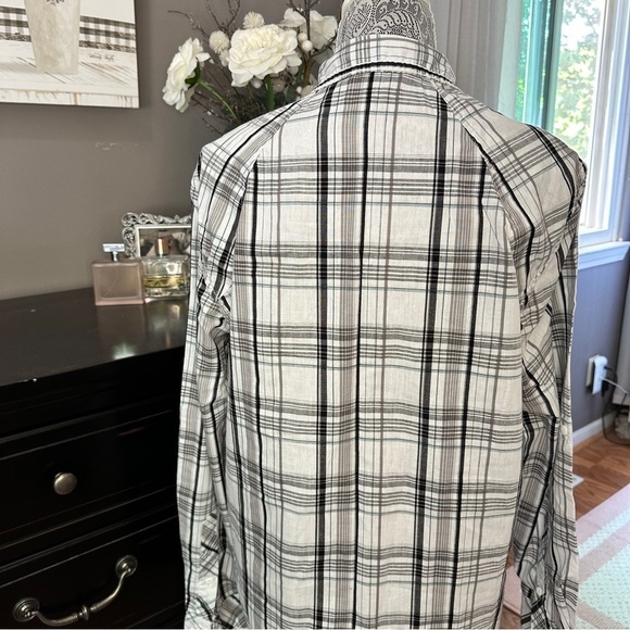 Machine Men’s Plaid Long Sleeve Shirt – Embroidered Western Style – Size M - Picture 9 of 15